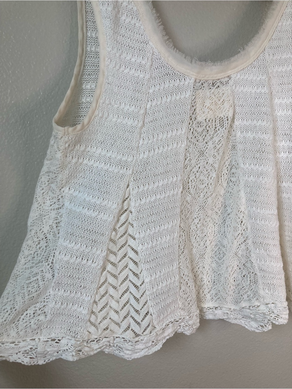 Anthropologie Meadow Rue Carrigan Lace Swing Tank Crochet Cottagecore Boho sz XL - Picture 3 of 10